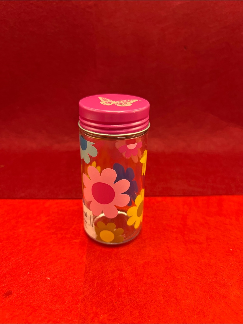 Dolly Parton Floral Glass Spice Jar - Pink